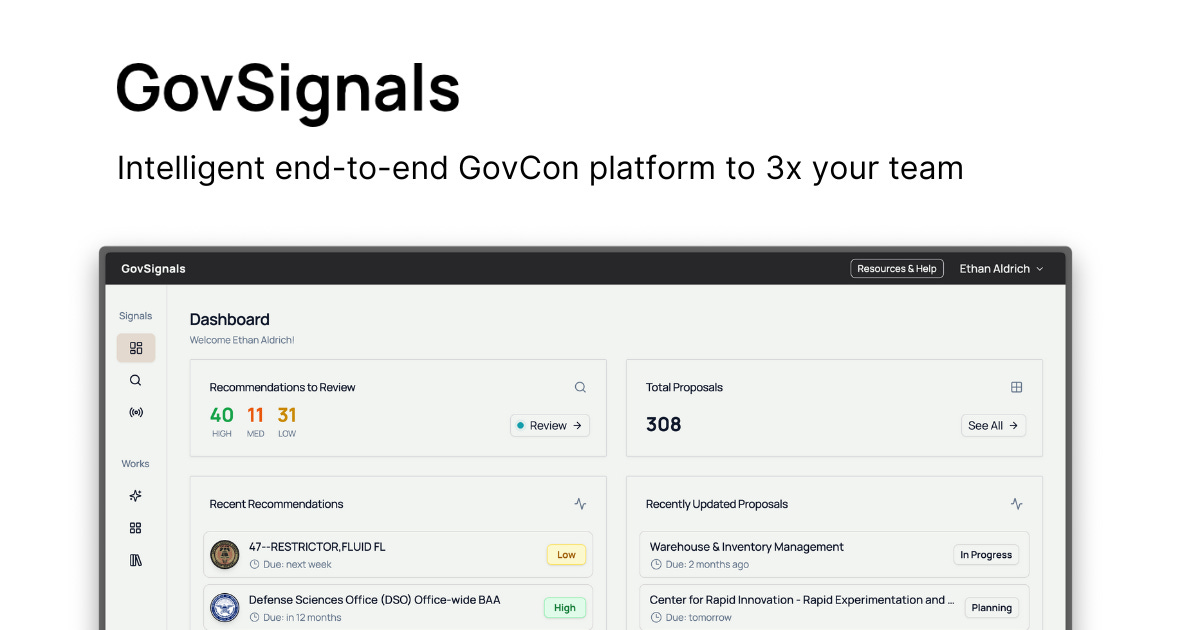 GovSignals - Acquisition AI for Government Contracting