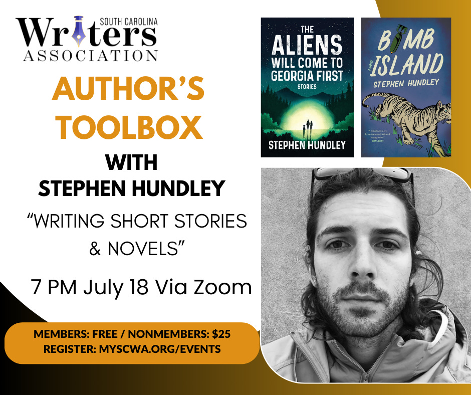 Graphic for Author's Toolbox with Stephen Hundley