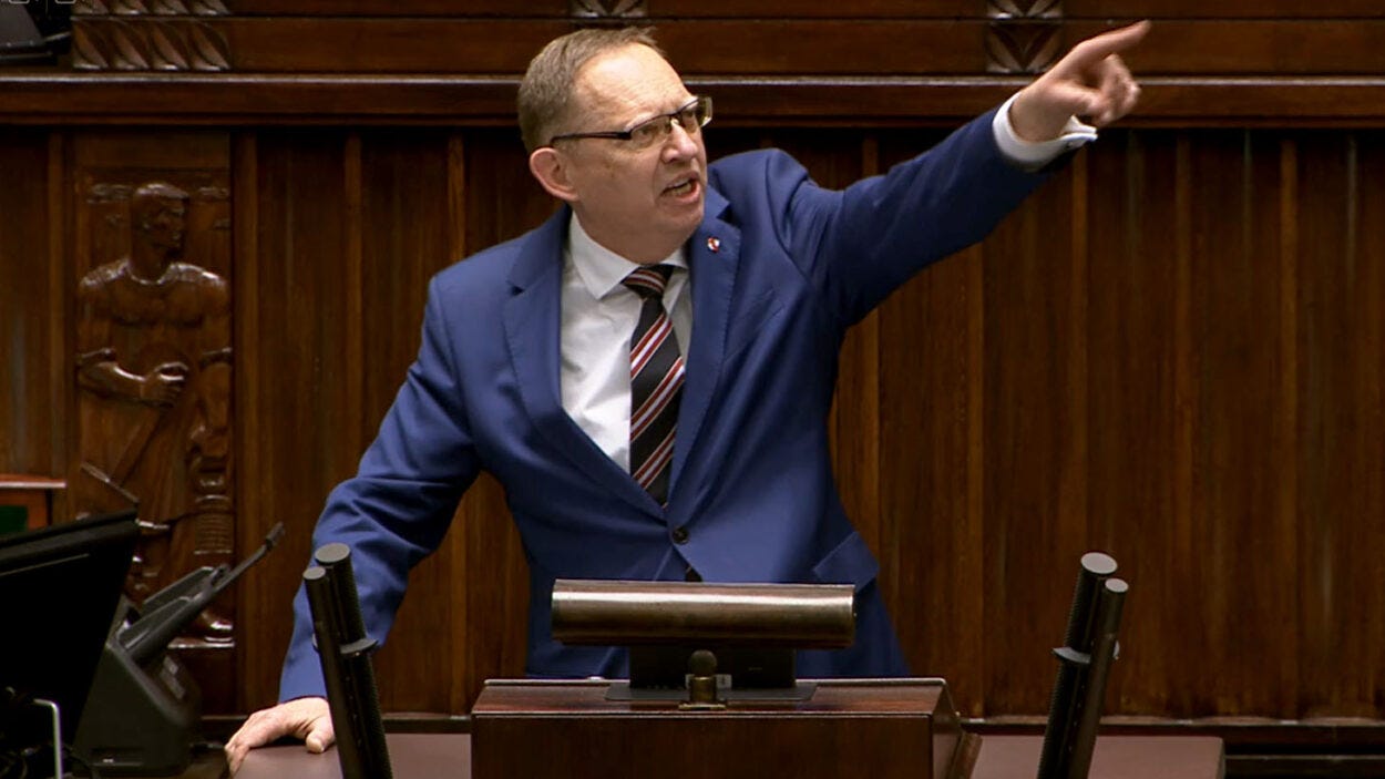 Czcigodna niewiasta i czcigodny poseł. Roman Fritz denerwuje Marszałek ... Czcigodna niewiasta i czcigodny poseł. Roman Fritz denerwuje Marszałek ...