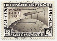 German zeppelin postage stamp