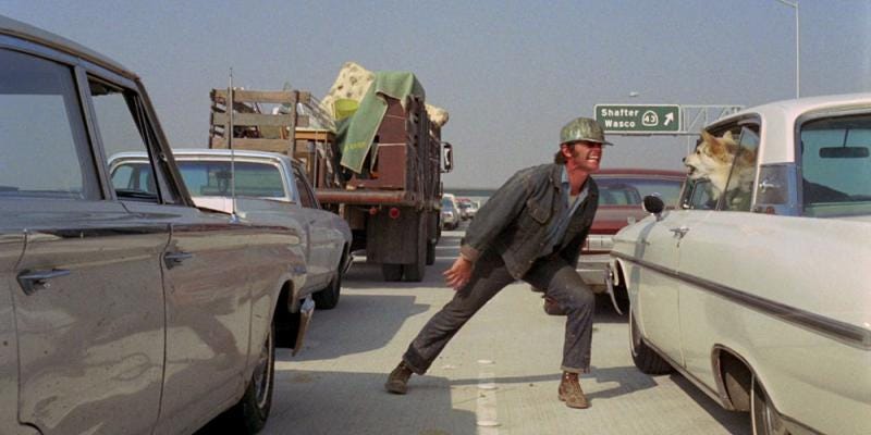 Jack Nicholson hamming it up in "Five Easy Pieces" (1970)