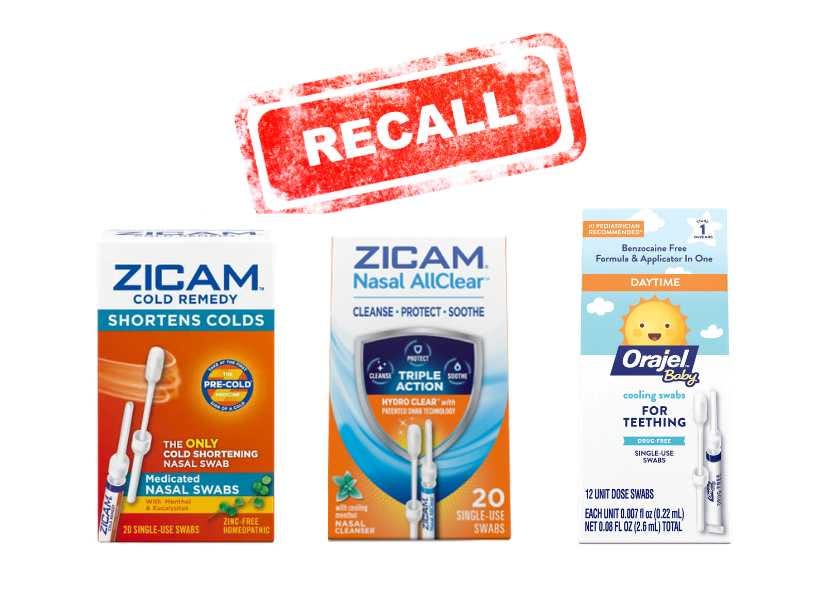 Recall Zicam Nasal Swabs and Orajel for Teething Pain