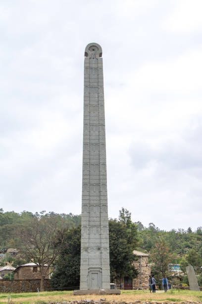 ethiopia: obelisk of axum - obelisk stock pictures, royalty-free photos & images