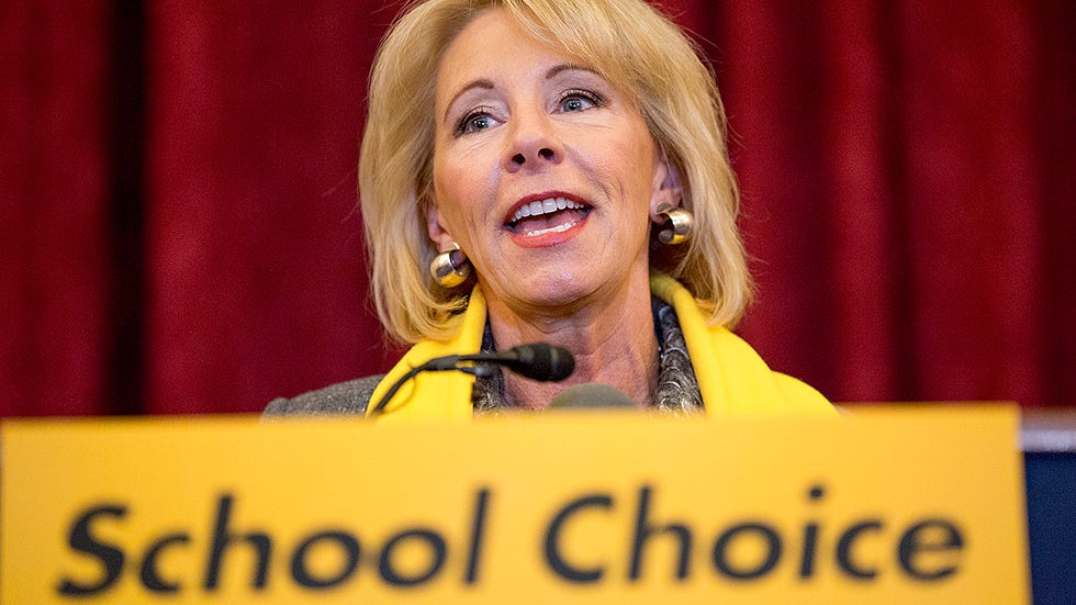 DeVos pushes for school vouchers for military families despite opposition:  report | The Hill