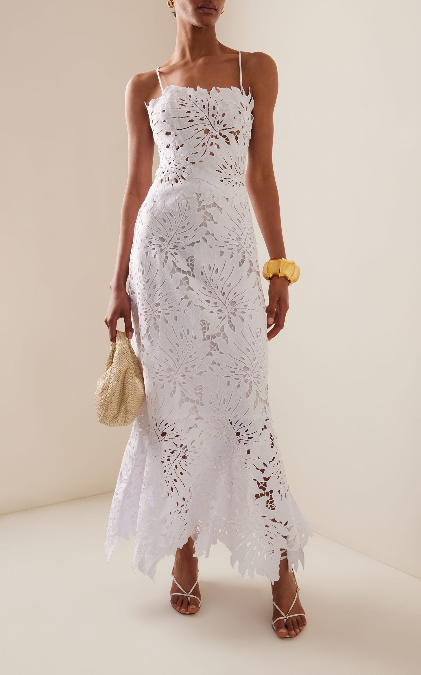 Rio Guipure Lace Midi Dress