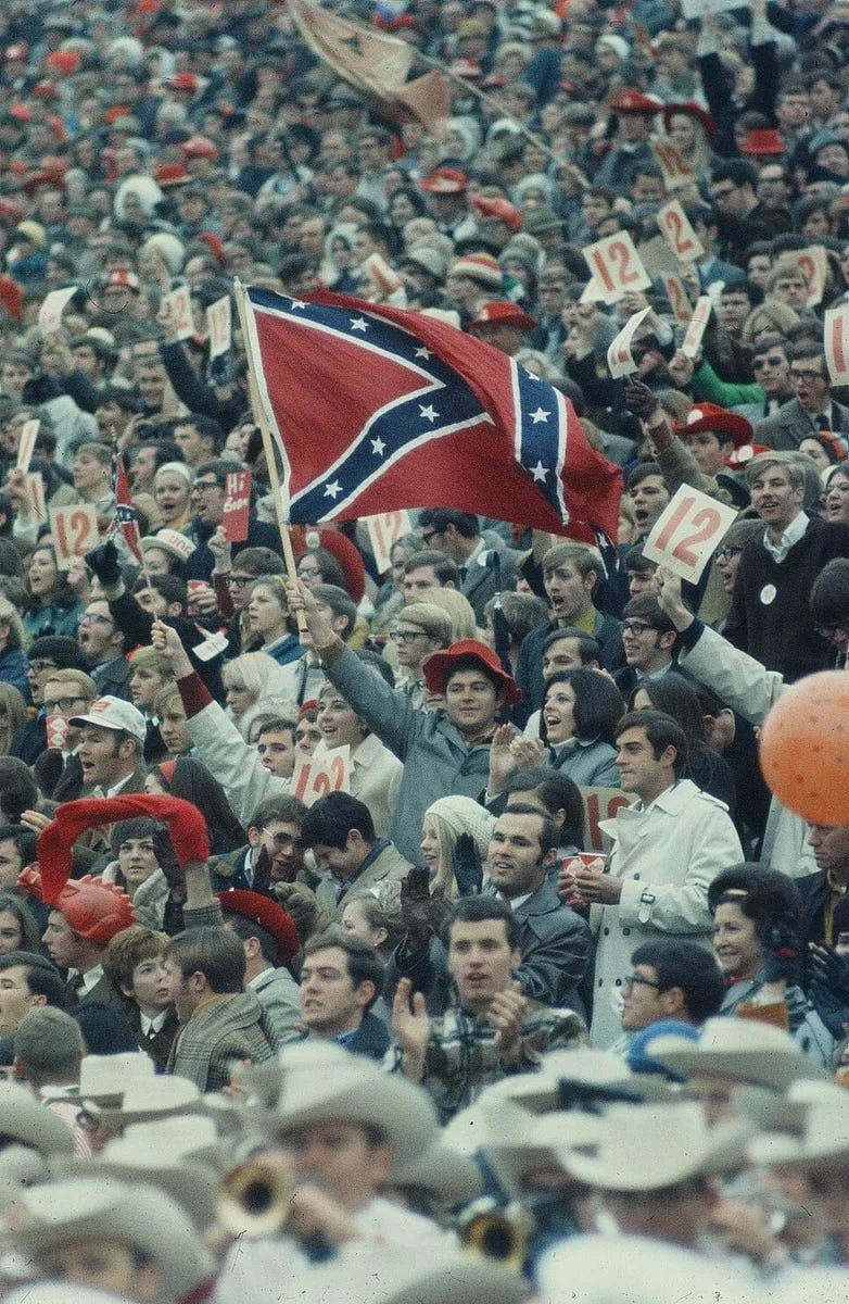 LD130-10 Go Rebs 1960s SEC College Football Fans Flag Orig 35mm Color Slide  | eBay