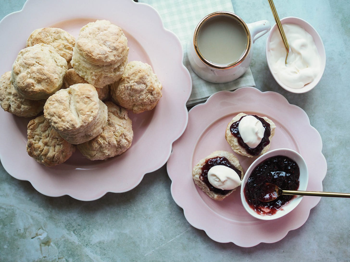 scones with jam and cream