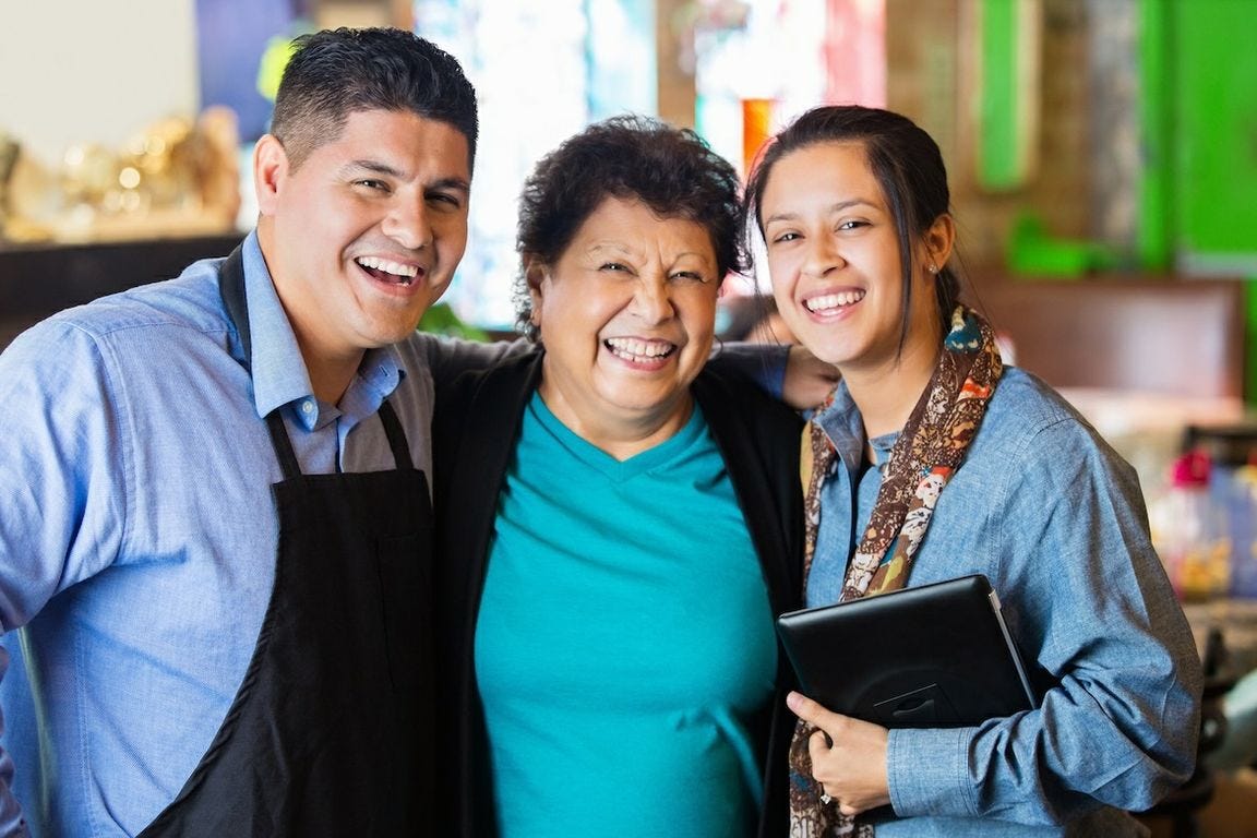 A multigenerational Latino family
