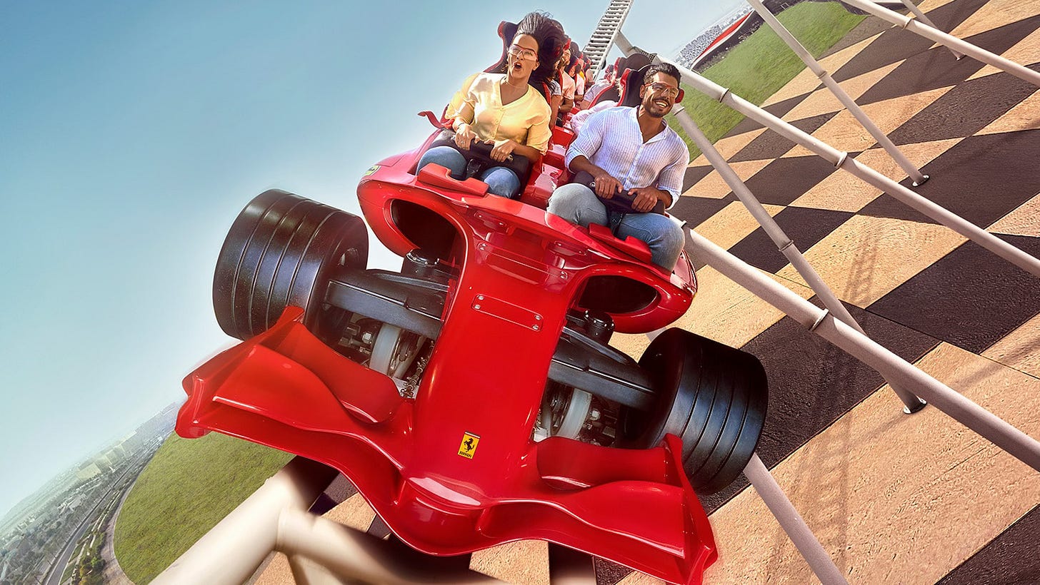 Formula Rossa coaster at Ferrari World Abu Dhabi