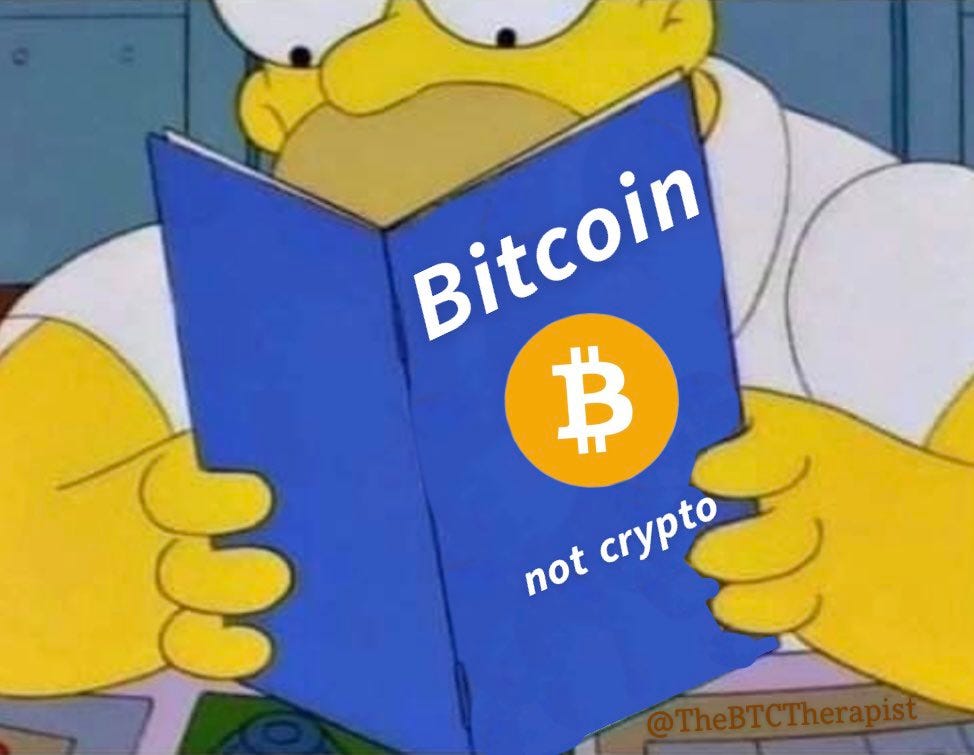 The ₿itcoin Therapist on X: "#Bitcoin not crypto. https://t.co/Cicd3Khm39"  / X