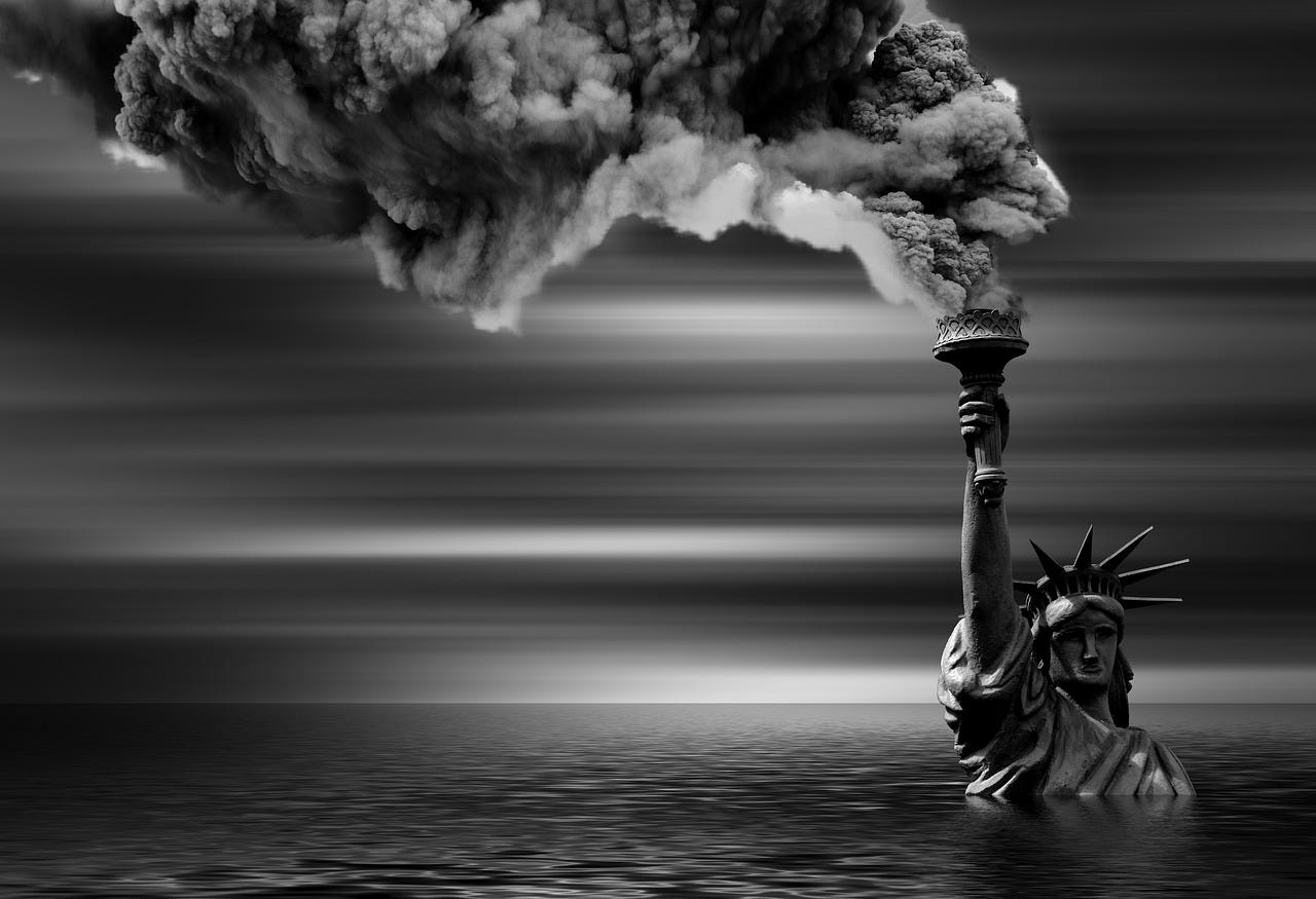 Free climate climate change statue of liberty illustration