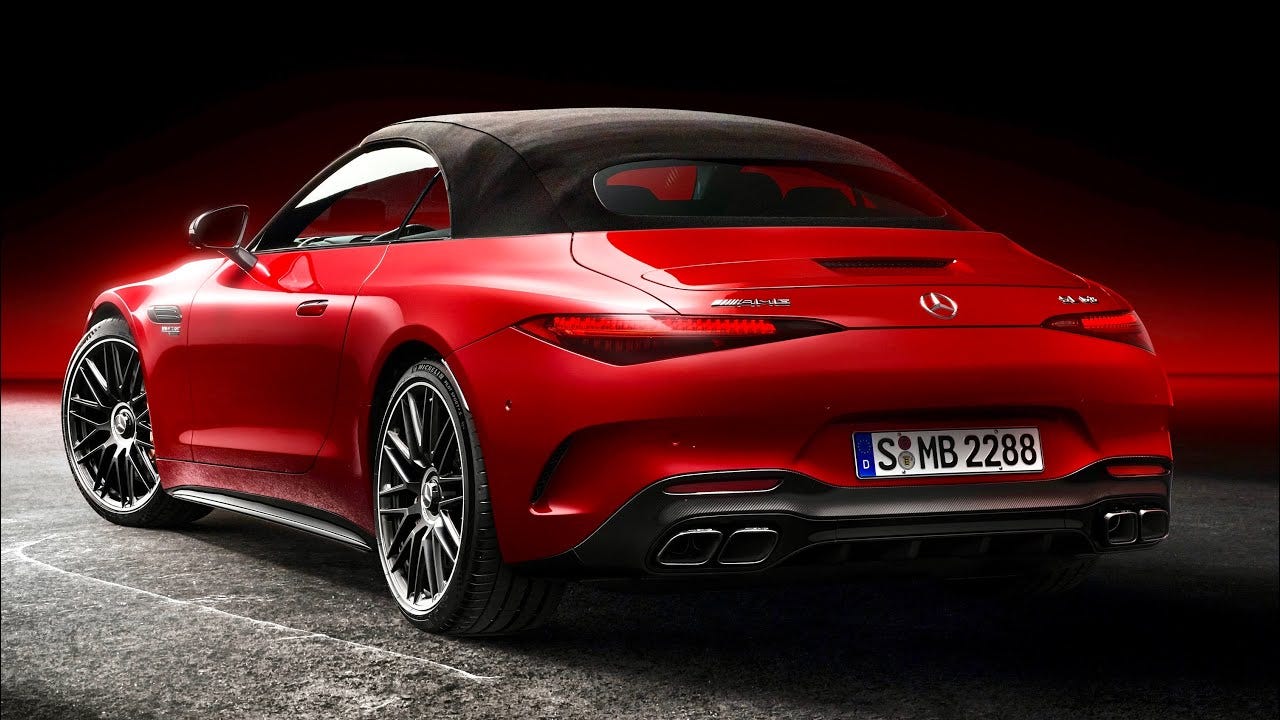 NEW MERCEDES SL 2022 - beautiful EXTERIOR & INTERIOR details (Patagonia Red  color) - YouTube