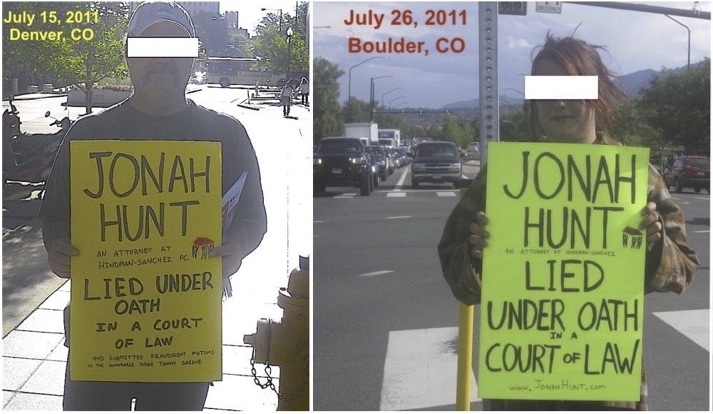 Jonah Hunt Lied Under Oath, July 2011