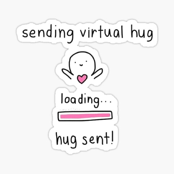 Sending Virtual Hug Stickers for Sale | Redbubble