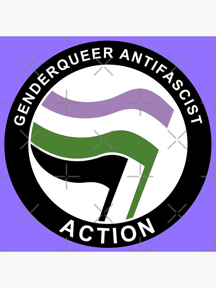 Genderqueer Antifa Logo | Art Print