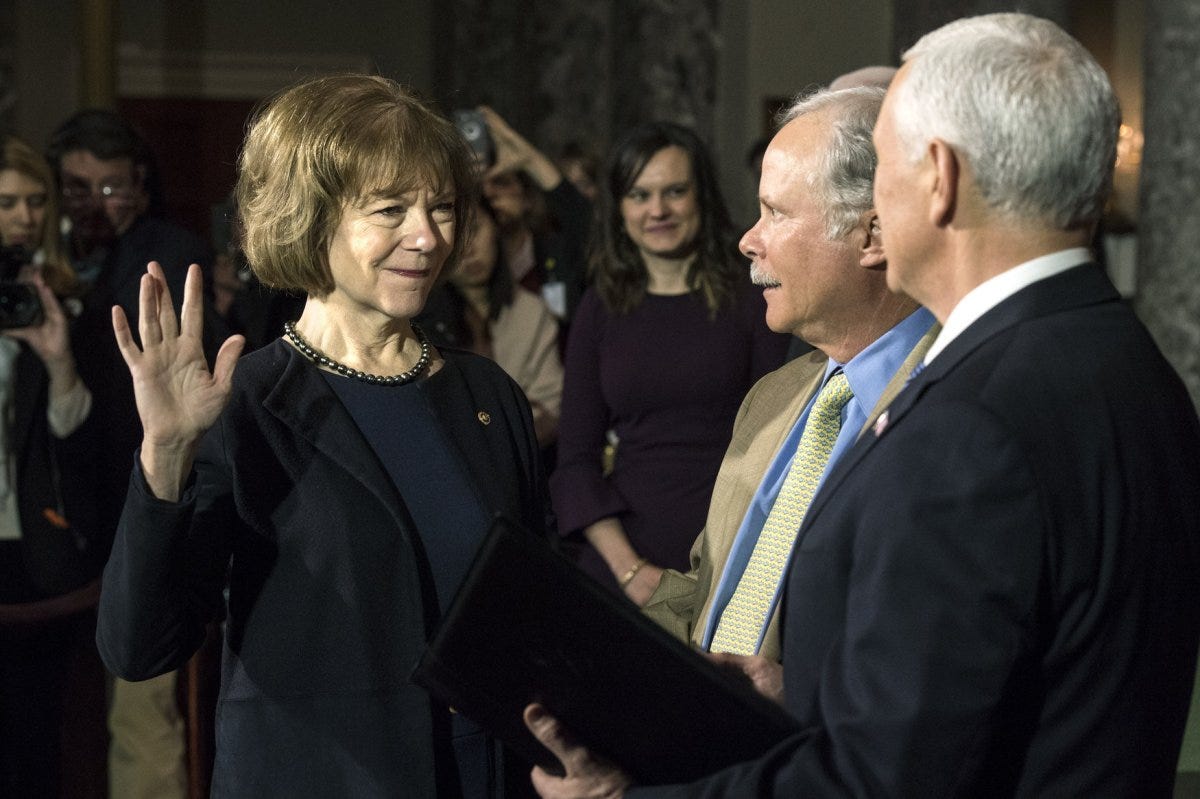 Tina Smith, Doug Jones sworn in as senators - UPI.com