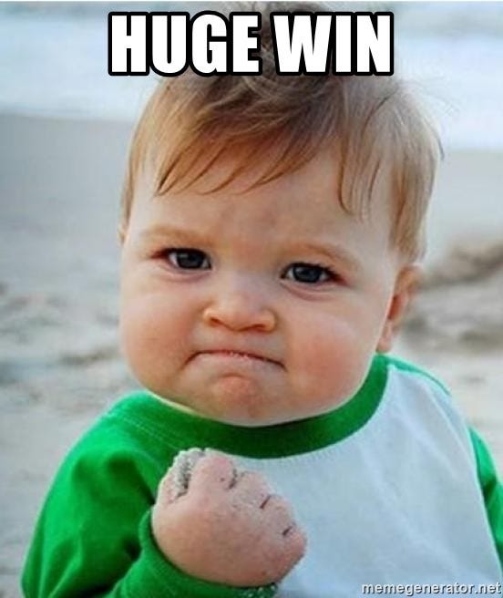 HUGE WIN - Victory Baby - Meme Generator