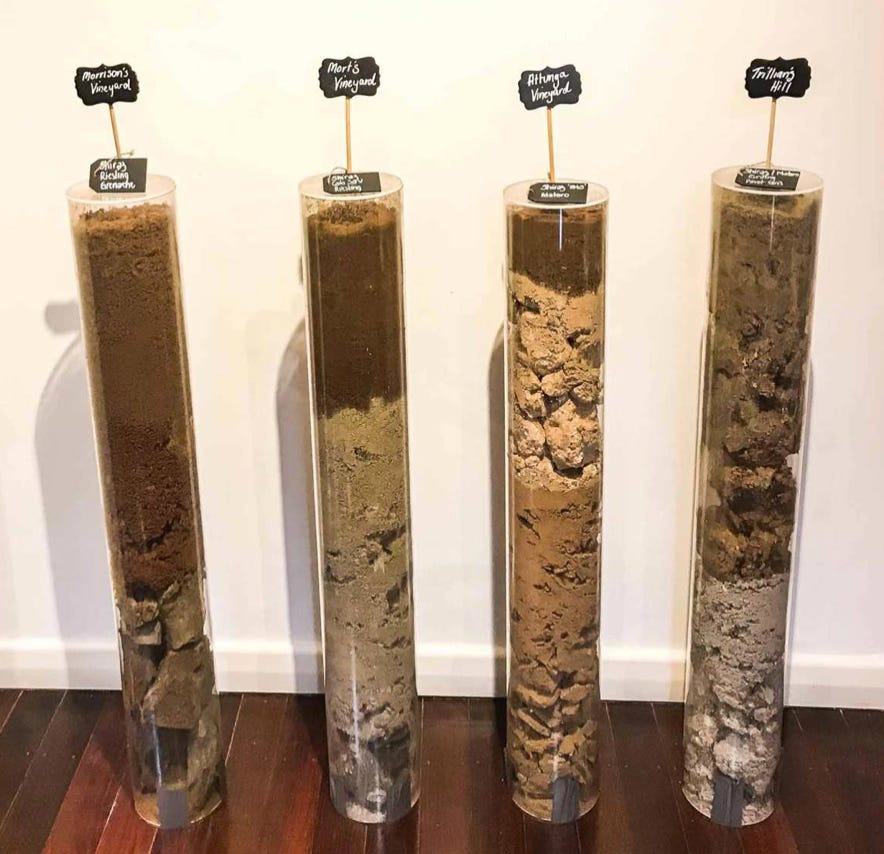 soil samples from Clare Valley