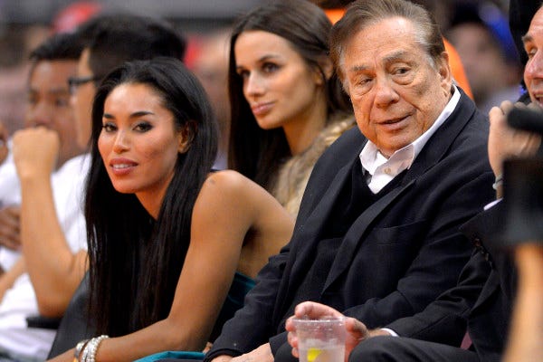 v stiviano with donald sterling clippers game 2015