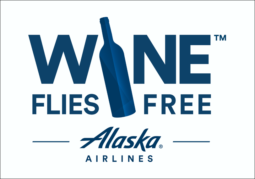 You need to buy a ticket, but your wine flies FREE! Image credit: Alaska Airlines.