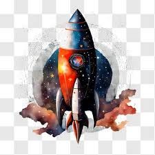 Download Colorful Rocket Ship Art for ...