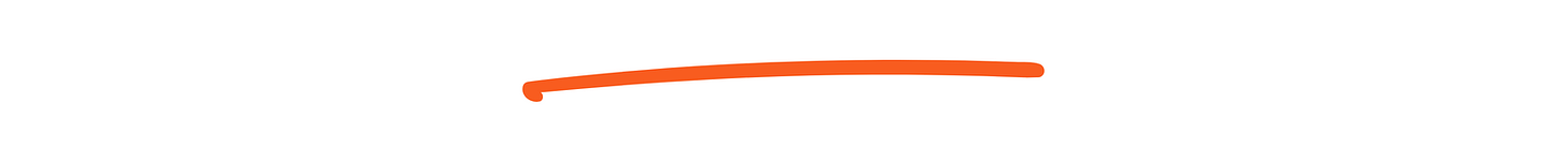 an orange slash line, as though drawn with a felt-tip marker