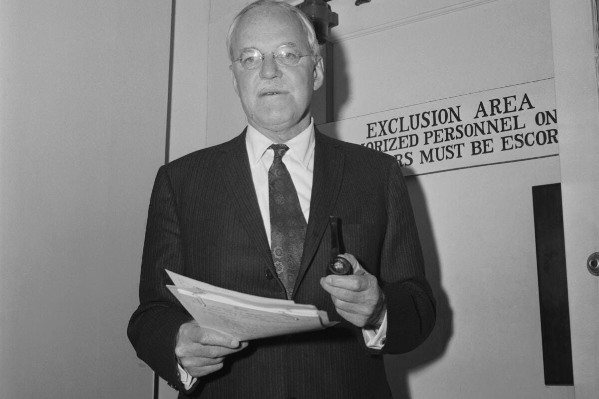 Allen W.Dulles, director of the Central Intelligence Agency