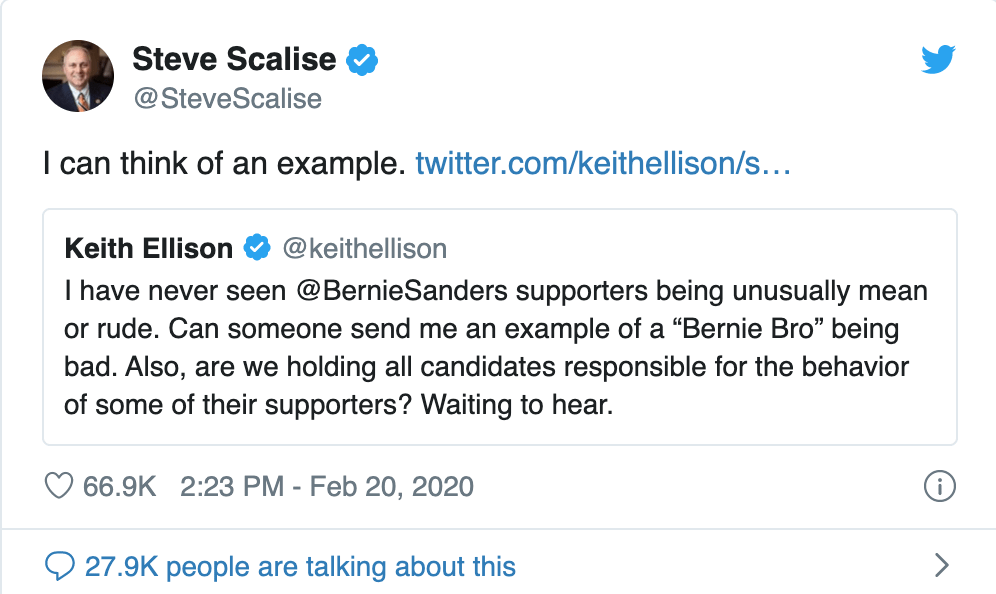 Steve Scalise Bad Bernie Bro : r/a:t5_2fxc4e