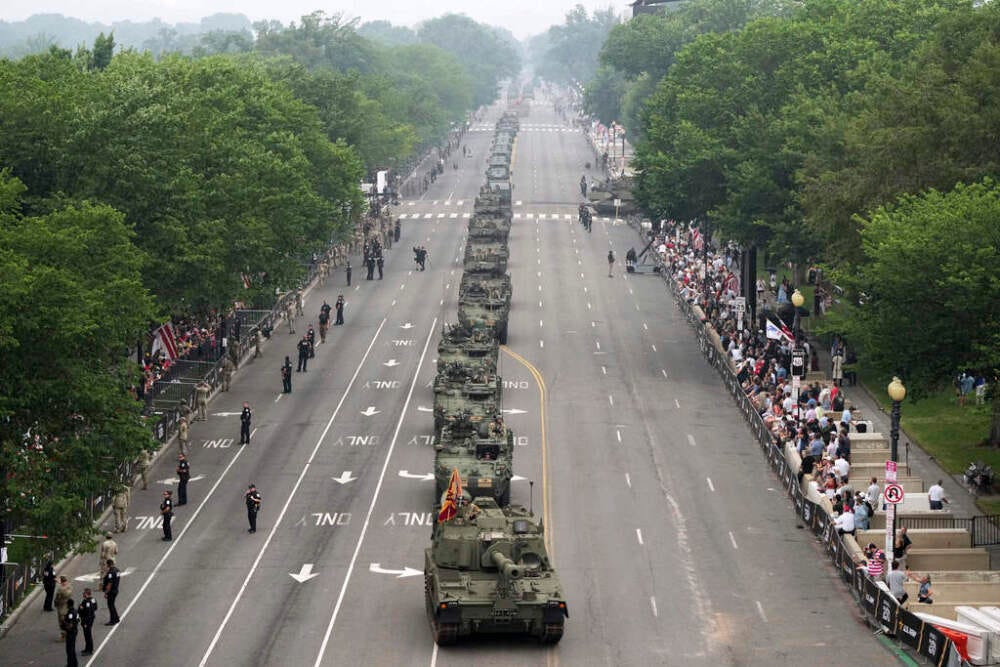 Military parade rolls through DC as 'No Kings' protesters across US decry  Trump | WBUR News