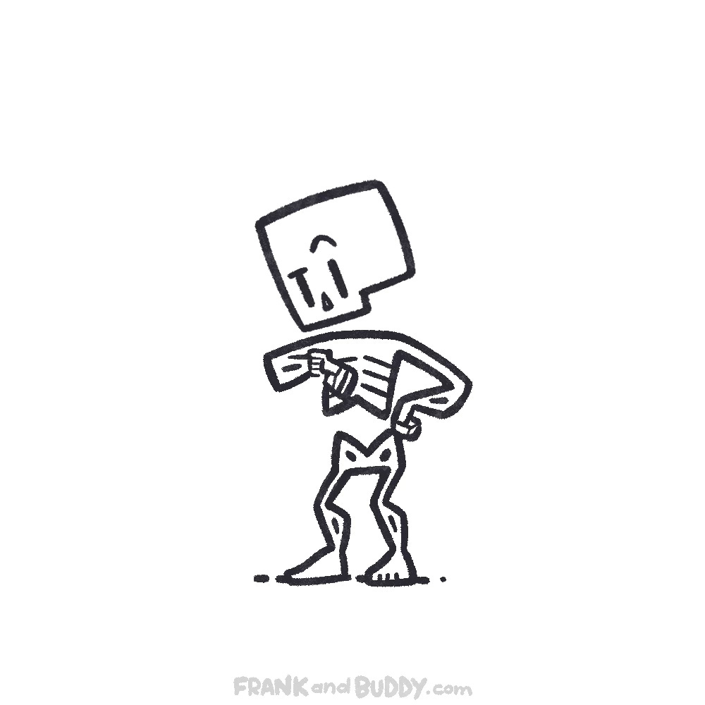 This webcomic shows a skeleton looking at their watch wondering something.