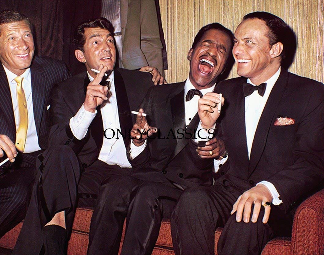 FRANK SINATRA DEAN MARTIN SAMMY DAVIS JR 11X14 PHOTO POSTER THE RAT PACK  SMOKING