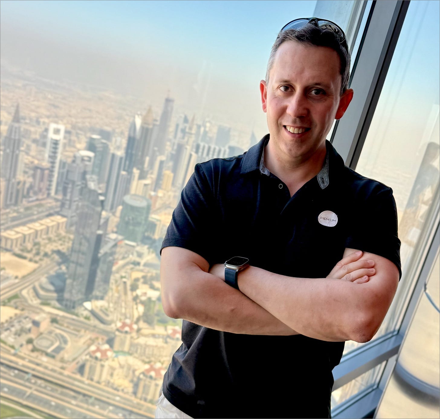 Pablo Renaud en el Burj Khalifa