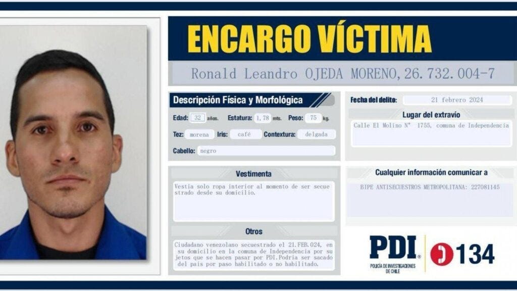 Chile confirma secuestro de ex militar venezolano, alertan a Interpol y  fortalecen controles en las fronteras - El Nuevo País