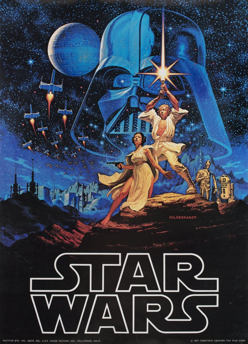 Star Wars 1977 U.S. Commercial Movie Poster