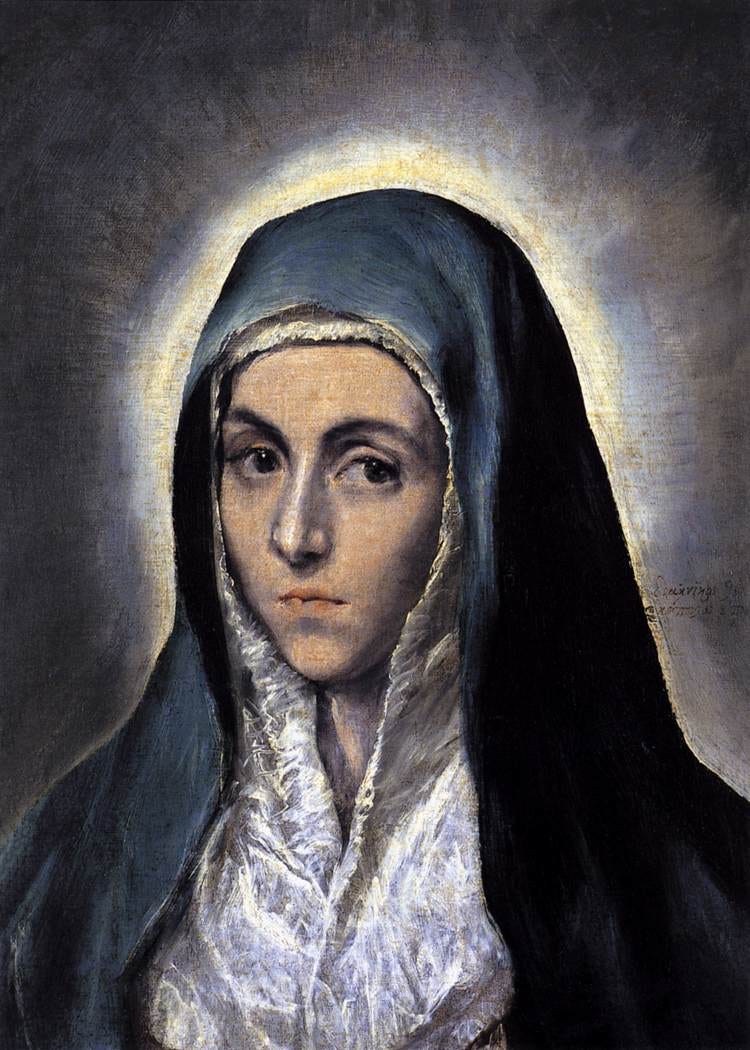 Virgin Mary, c.1585 - El Greco - WikiArt.org