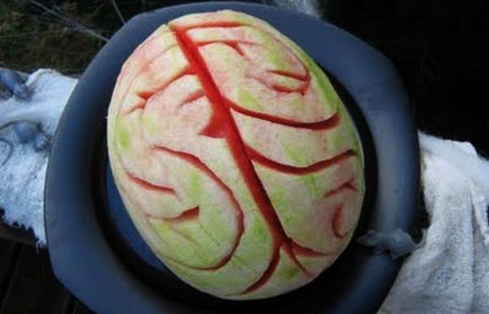 halloween watermelon human brain ideas