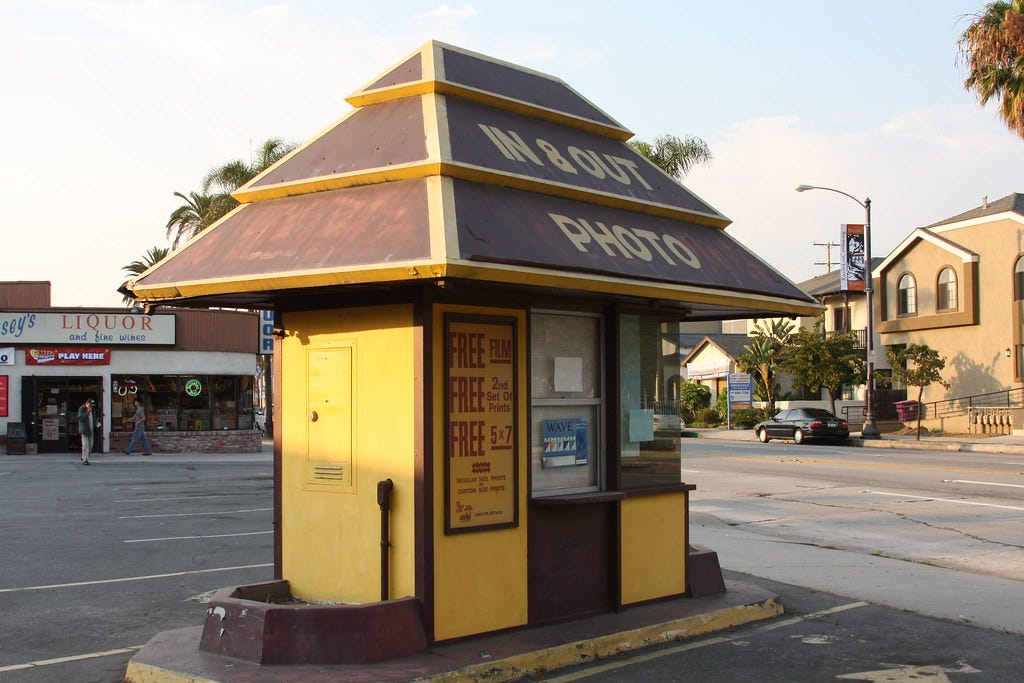 Film processing drop off booth. | Drive through film process… | Flickr