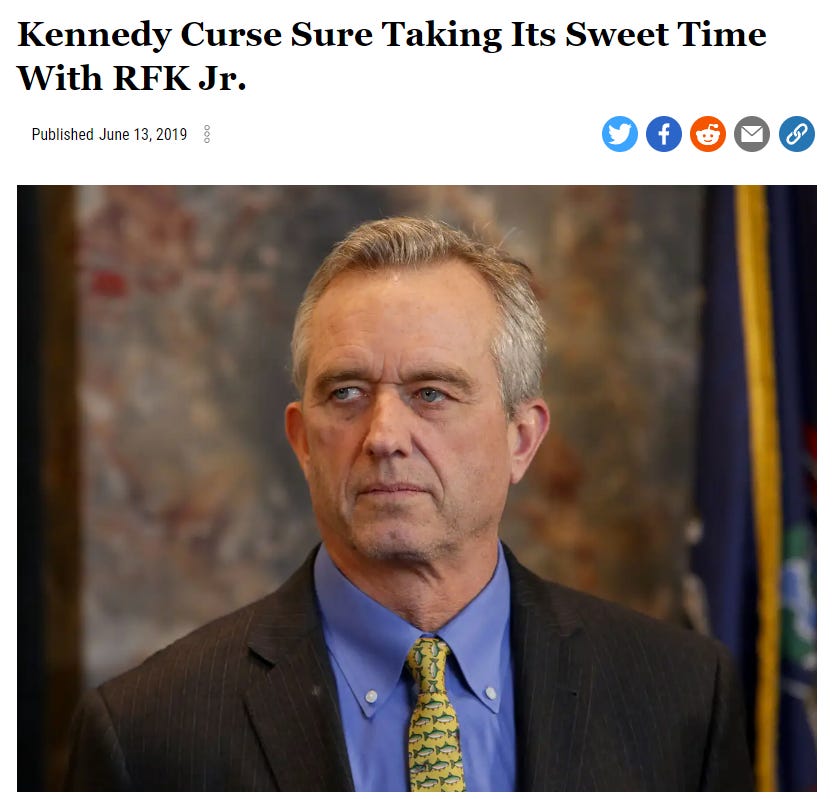 Kennedy Curse Sure Taking Its Sweet Time With RFK Jr.