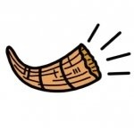 drawing of a shofar