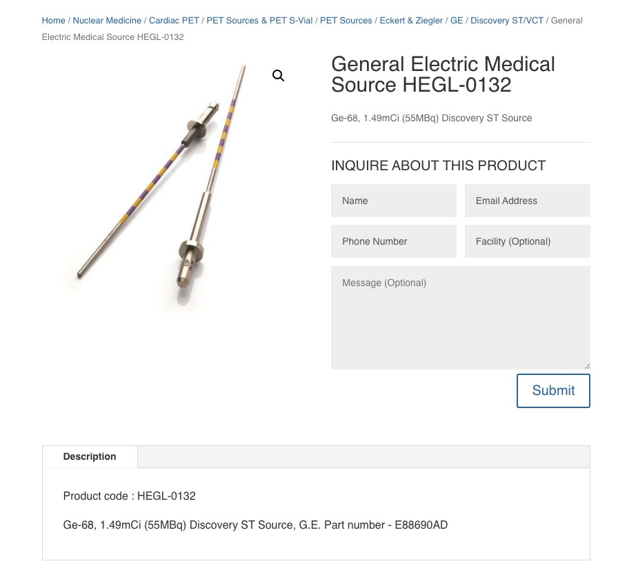 General Electric Medical Source HEGL-0132,