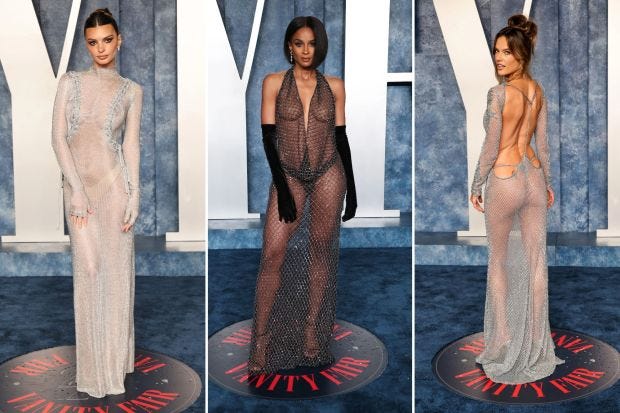 Ciara and Emily Ratajkowski ditch their bras at the Oscars afterparty  proving no undies is the hottest new trend | The US Sun
