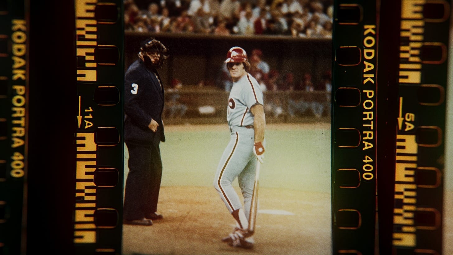 A still from Charlie Hustle & The Matter Of Pete Rose.