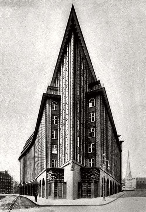 Chilehaus, Hamburg 1928. Arch. Fritz Hoger.