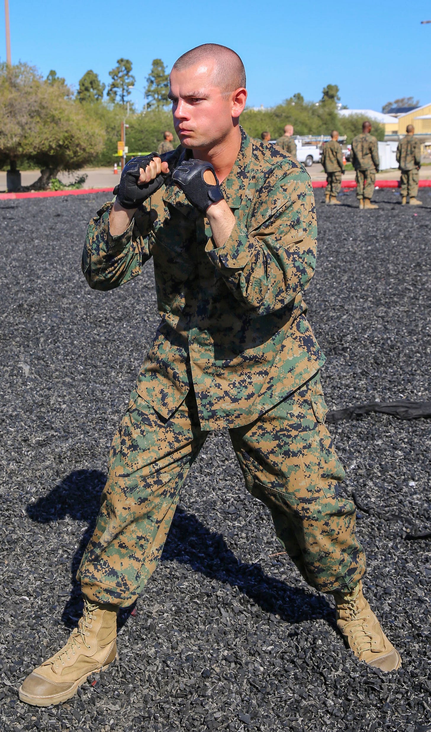 Delta Company recruits tackle the MCMAP test