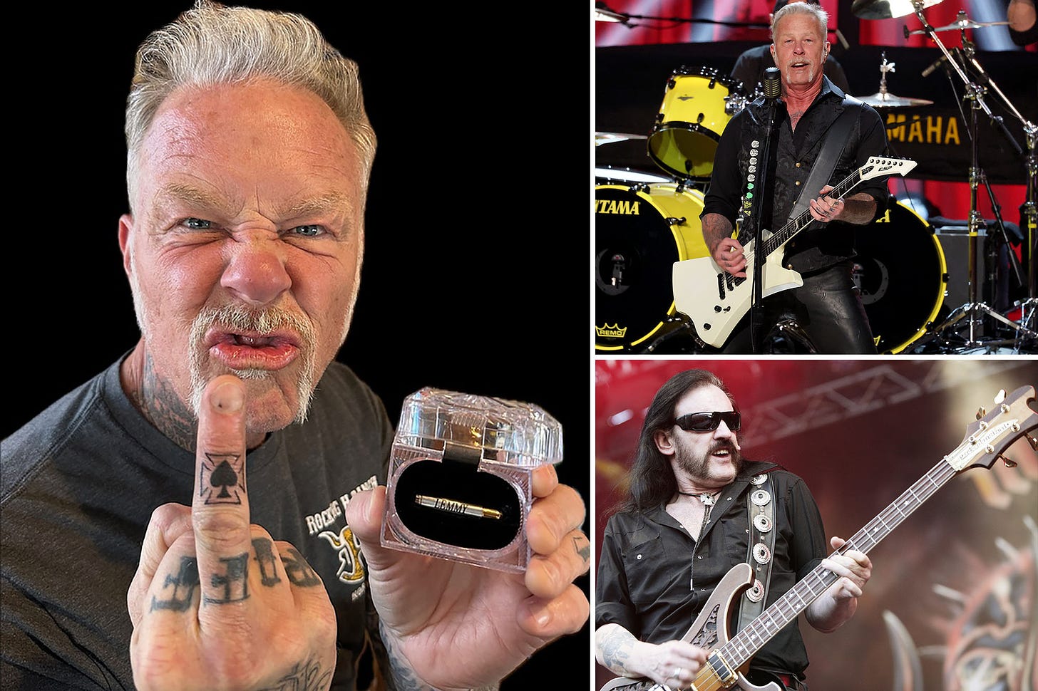 Metallica's James Hetfield gets tattoo made with late Motorhead star  Lemmy's ashes