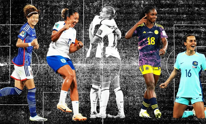 Japan’s Hinata Miyazawa, England’s Lauren James, Colombia’s Linda Caicedo and Australia’s Hayley Raso – choose your fighter (Photos: Getty Images / Design: Archi Banal) 
