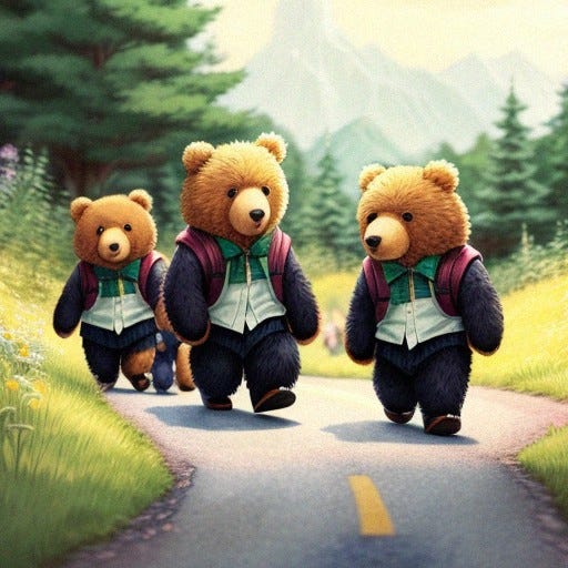 bears walking