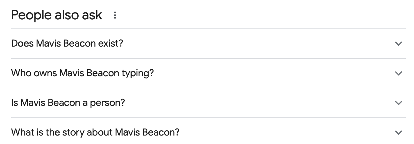 People also ask: Does Mavis Beacon exist? Who owns Mavis Beacon typing? Is Mavis Beacon a person? What is the story about Mavis Beacon?