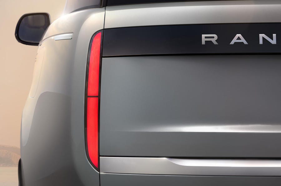 Range Rover EV teaser rear light