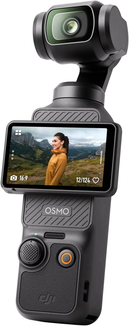 DJI Osmo Pocket 3 compact camera with built-in gimbal stabilization for smooth handheld vlogging